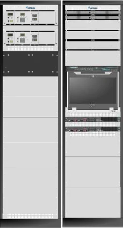 Two equipment racks of Jotron ATC radios